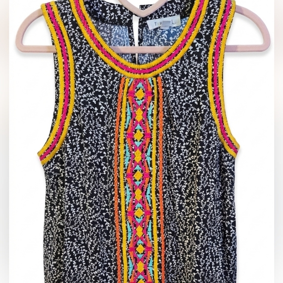 THML Tops - THML Anthropologie Boho Colorful Embroidery Top Tank Sz XS